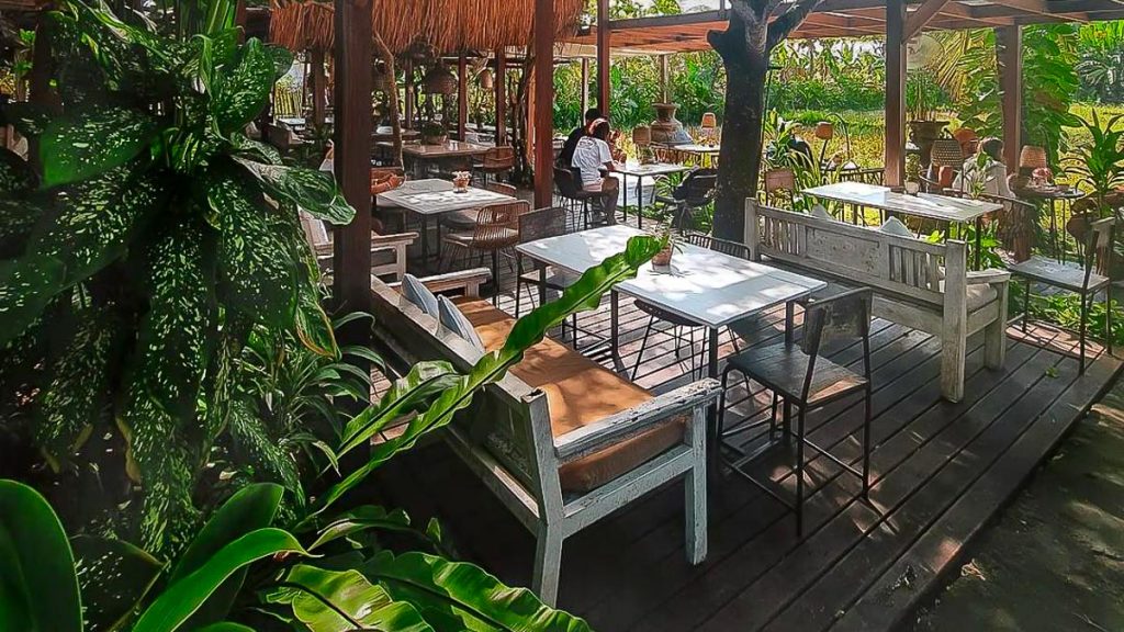 Cafe seating at Nook Bali, Seminyak — South Bali Food Guide