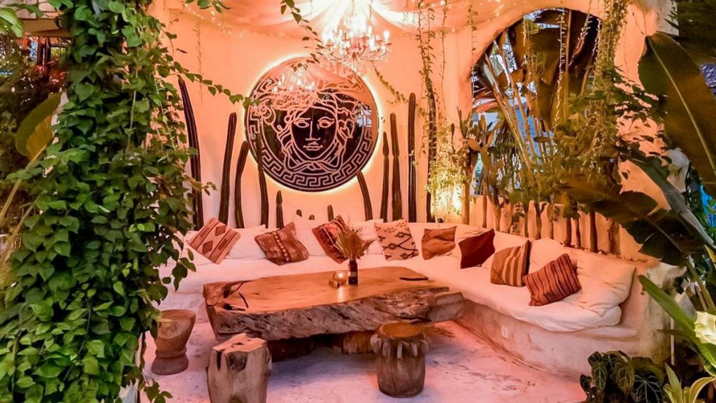 Seating area at penny lane Bali — Where to eat vegetarian in Bali