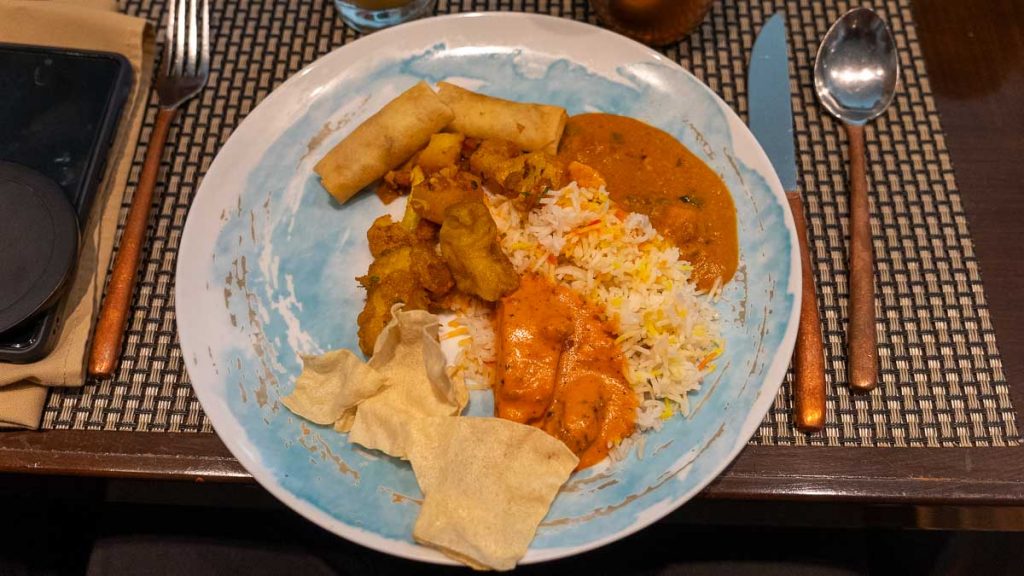 a plate of food from Jashan restaurant - halal food options in Hong Kong