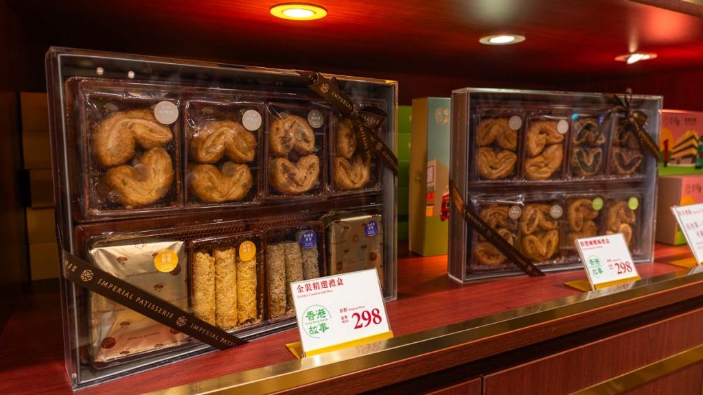 palmier souvenir snacks from imperial patiserie - Halal food options in Hong Kong