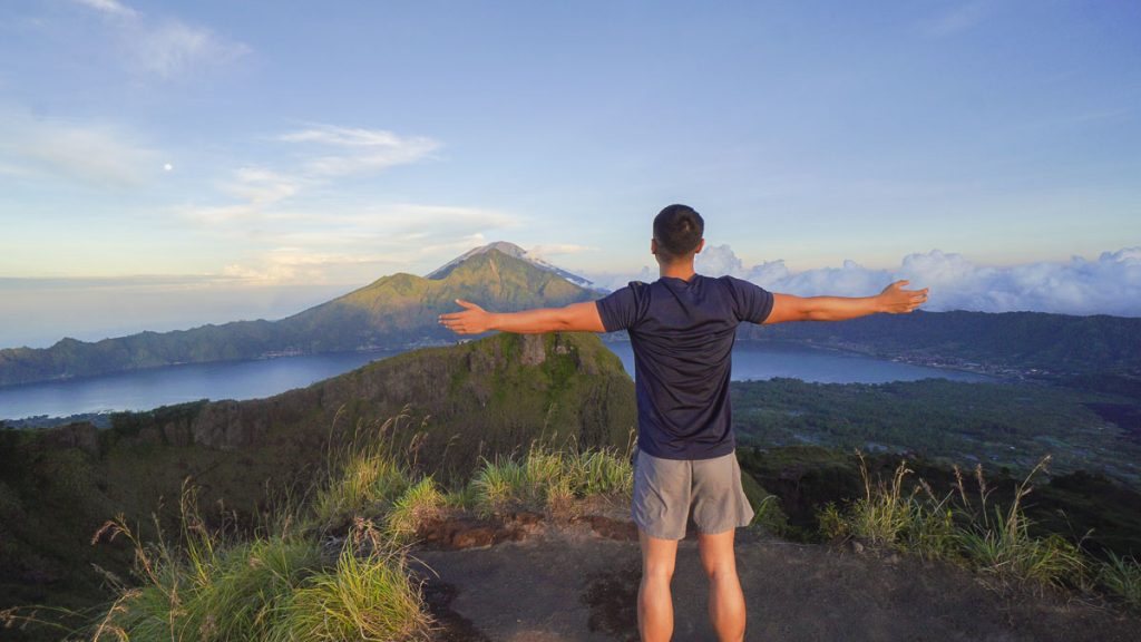 Person at Mt Batur Peak - Things to Do in Bali