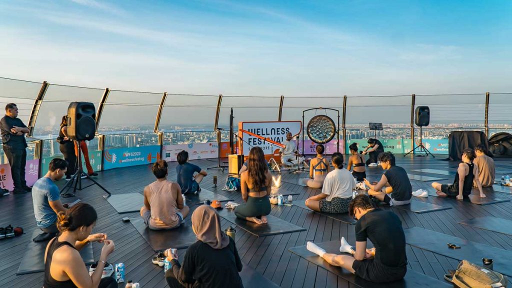 Wellness Festival Singapore Exercise at Marina Bay Sands Skypark - Things to do in Singapore