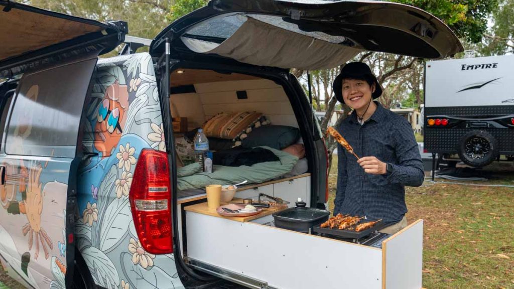 Barbecue at Campervan