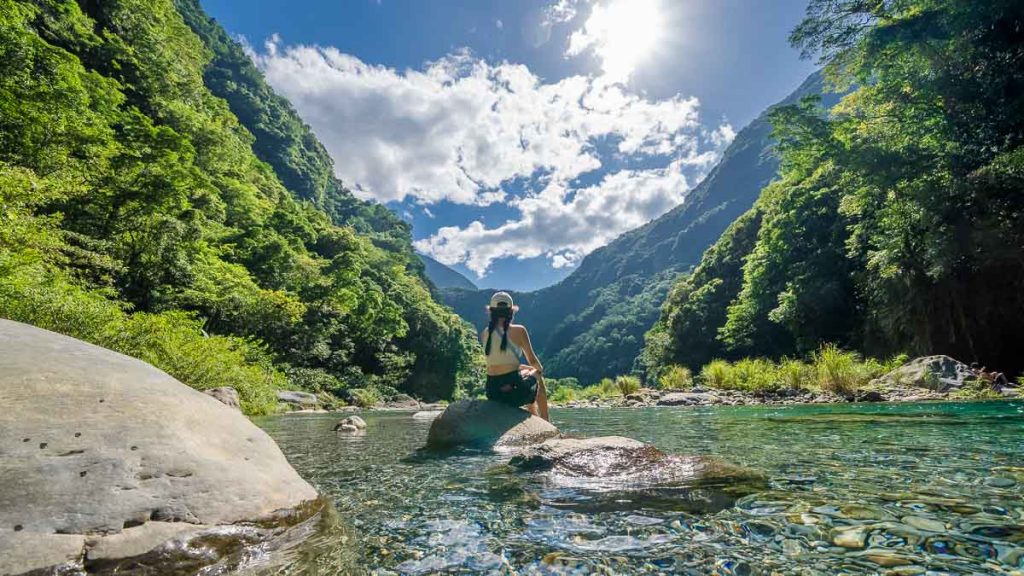 Turquoise waters at the end of the Shakadang Trail - Taiwan Itinerary