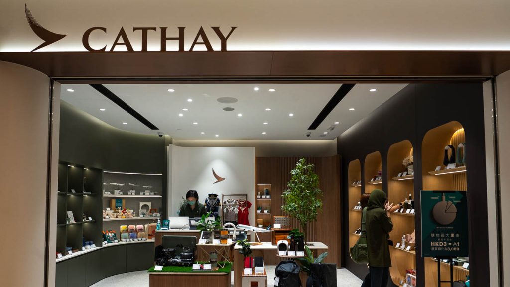 cathay pacific retail store - hong kong itinerary