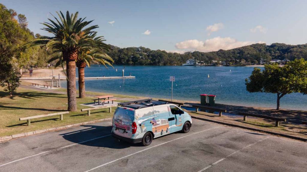 Camper Van Parked at Tallebudgera Creek - Gold Coast Itinerary Road Trip