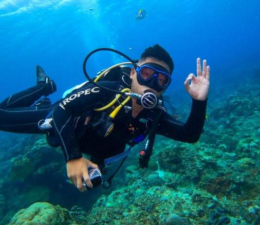 13 Land, Sky and Sea Adventures in Taiwan Most Travellers Don’t Know About Man diving in Green Island, Taitung, Hualien - Adventures in Taiwan