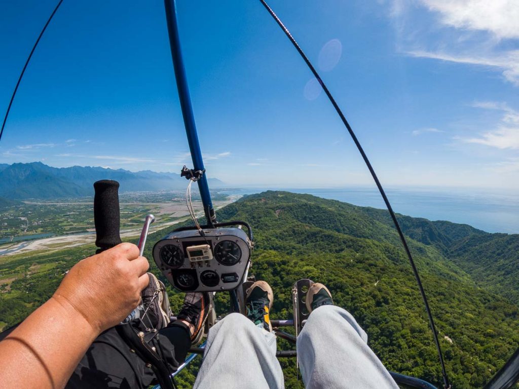 Flying over Hualien in a light aircraft - Taiwan Itinerary