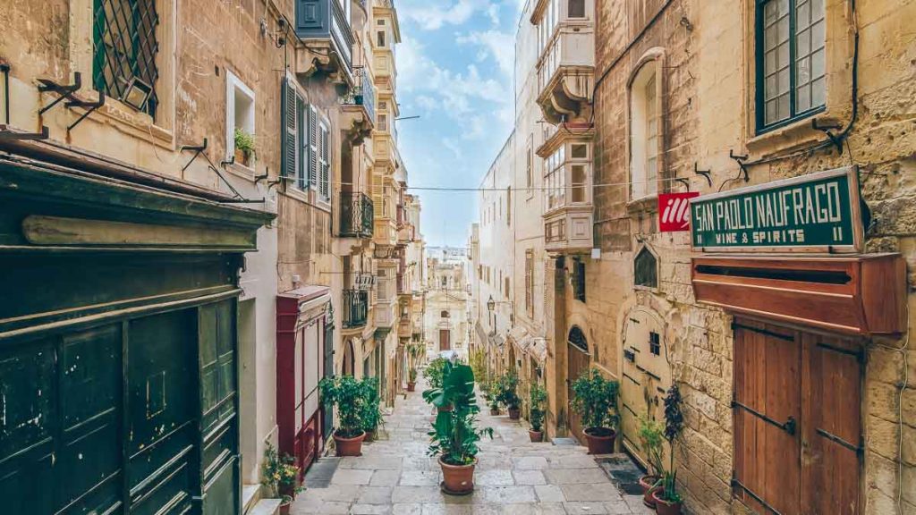 the streets of valletta in malta - Singapore passport visa-free countries