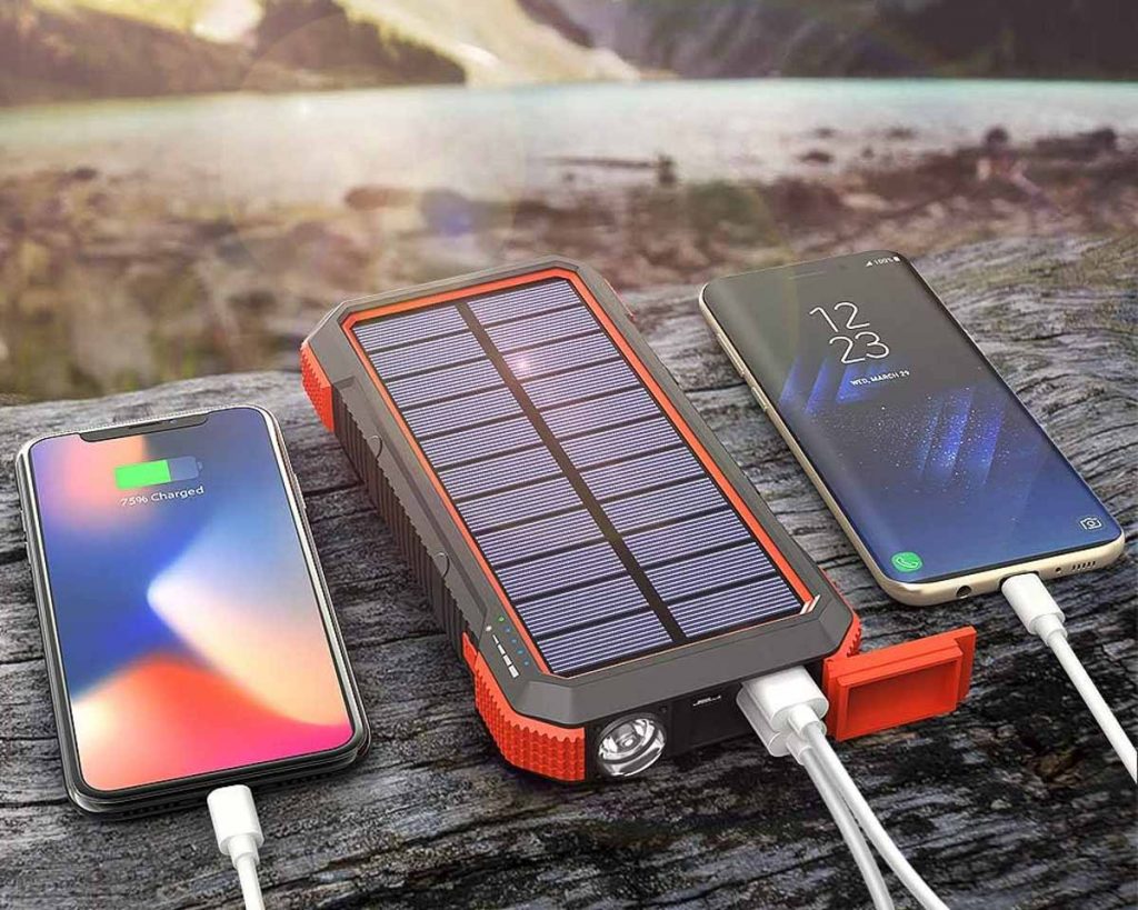 Solar-powered Portable Charger - Travel Essentials