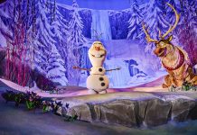 Olaf and Sven in Frozen Ever After - Hong Kong Disneyland Guide
