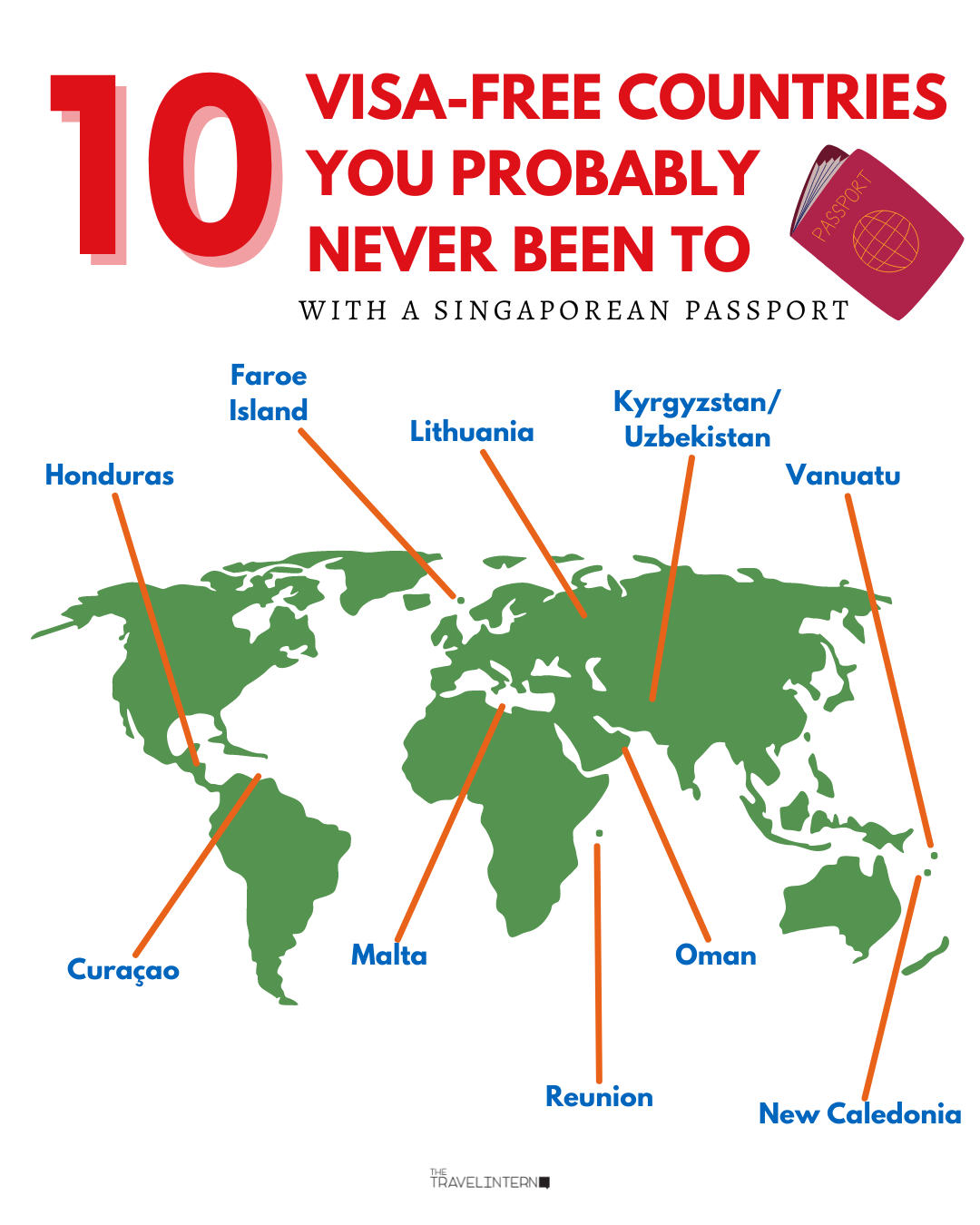 Singapore Visa-free Countries Infographic
