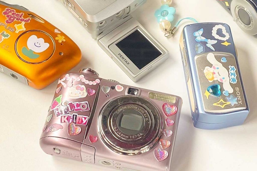 Decorated digital cameras, example for Sham Shui Po electronics - Thing - Things To Do in Hong Kong, Sham Shui Po