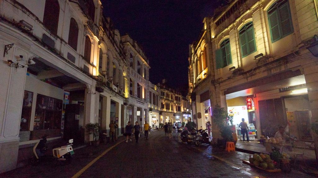 People Walking at Qilou Old Street - Hainan Itinerary