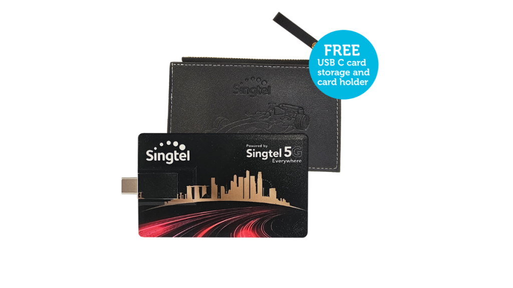 Singtel Tourist SIM Racing Souvenir - Meilleure carte SIM/eSIM touristique 5G à Singapour