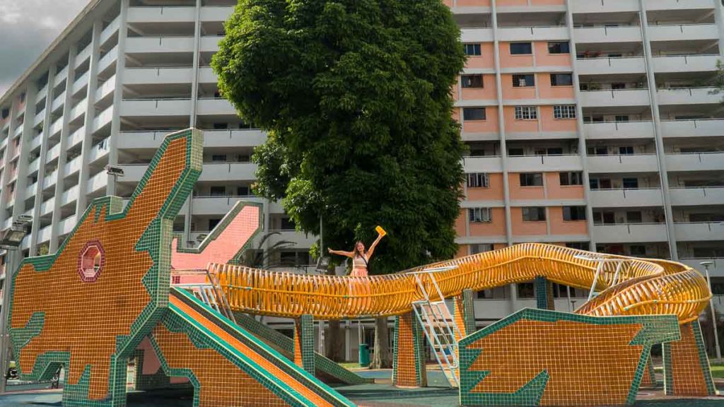 Girl at Ang Mo Kio Dragon Playground - Things To Do In Singapore