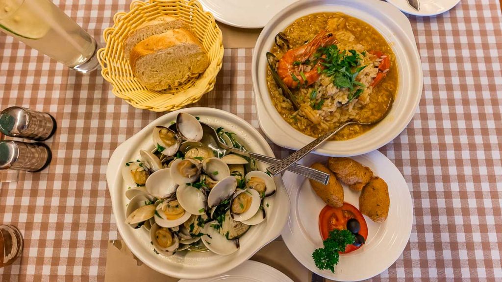 Portuguese Cuisine at A Lorcha Restaurant Seafood Rice - Things to eat in Macao