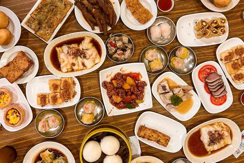 Dim sum flat lay at Swee Choon Express - Things To Do At Ang Mo Kio