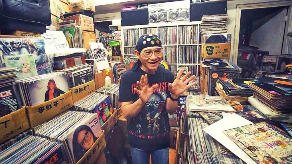 Owner Ah Paul old man at Vinyl Hero - Things To Do in Hong Kong, Sham Shui Po
