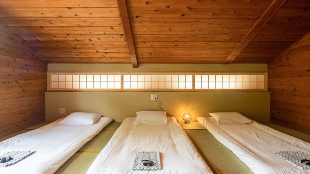 Futons in Room - Authentic Japanese Lodging