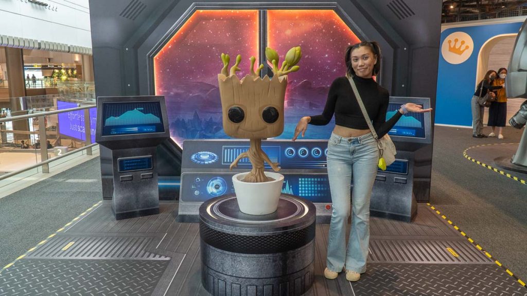 Girl with Groot Figurine - Changi Airport Terminal 2