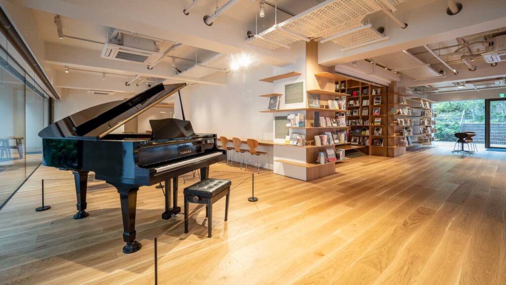 Piano at The Waseda International House of Literature (Haruki Murakami's Library) - Non-Touristy Tokyo