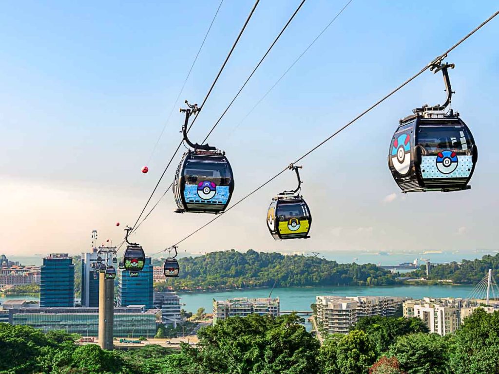 Pokemon themed cable cars mt faber sentosa - Things to do in Singapore