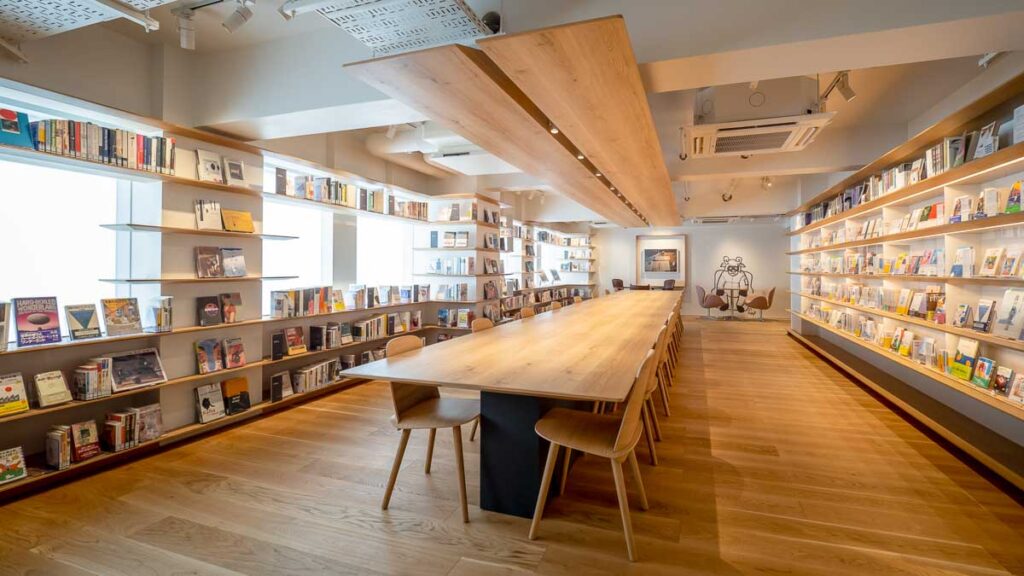 Reading Table Lounge at The Waseda International House of Literature (Haruki Murakami's Library) - Non-Touristy Tokyo