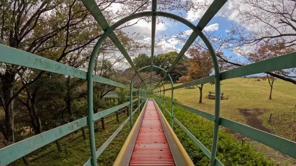 View from Slide at Ninomiya Amusement Park - Non-Touristy Tokyo