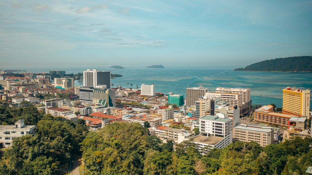 Kota Kinabalu City Centre. View from Signal Hill - Sabah Guide