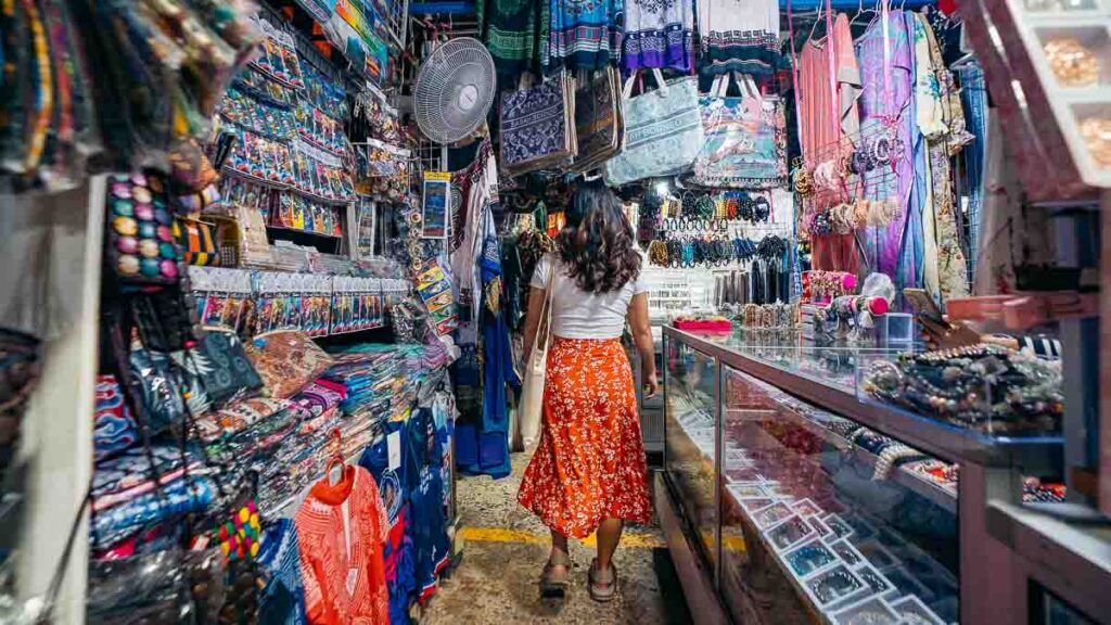 Tourist Walking Through Handicraft Market - Things to do in Kota Kinabalu