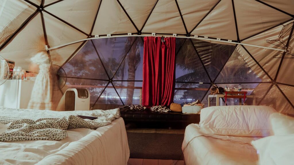 Constant Wind Glamping Tent inside - Activities in Singapore