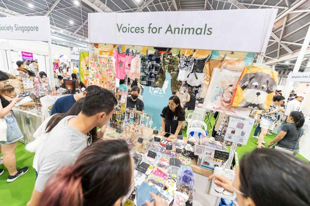 Shopping booths at PetExpo - Things to do in Singapore March 2024