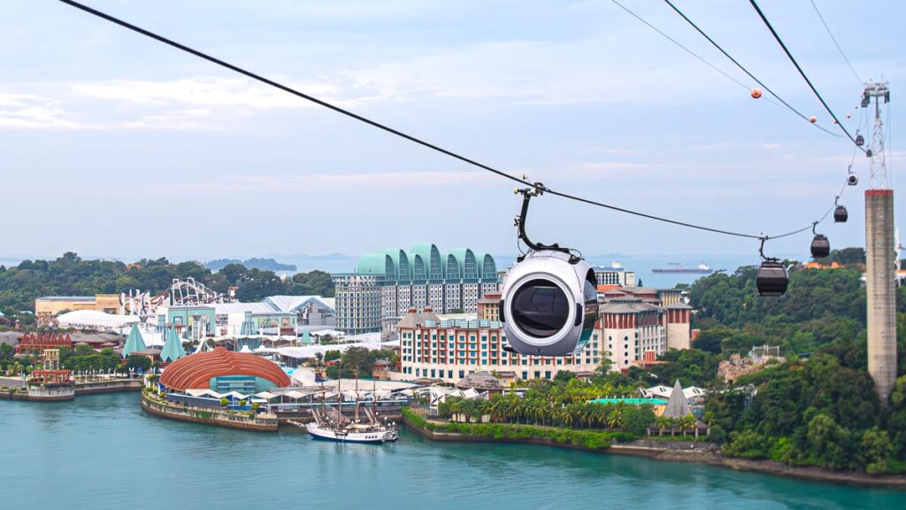 Skyorb Singapore Cable Car towards Sentosa - Things to do in SG April 2024