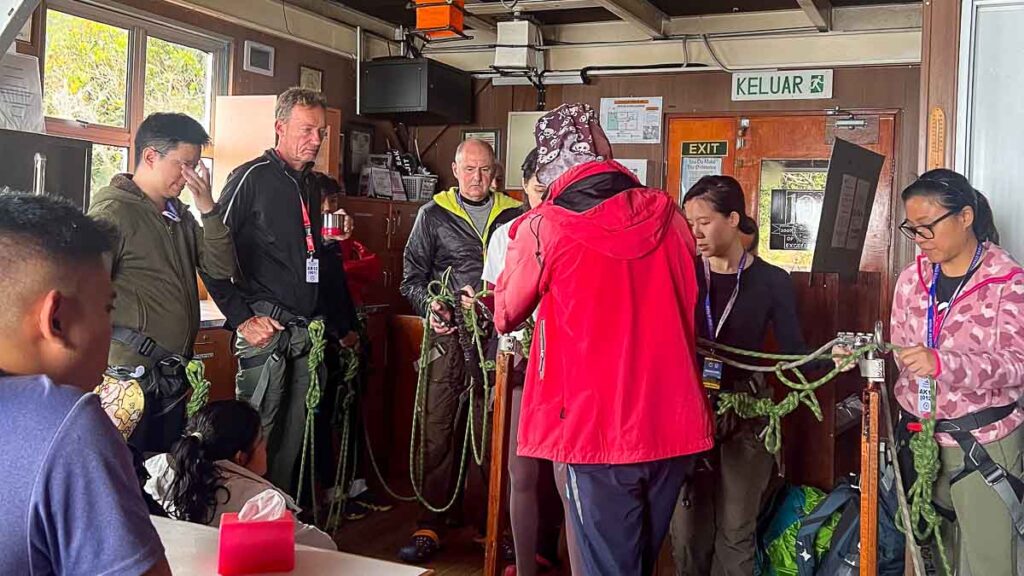 Via Ferrata Safety Briefing at Laban Rata Hut - Climbing Mount Kinabalu