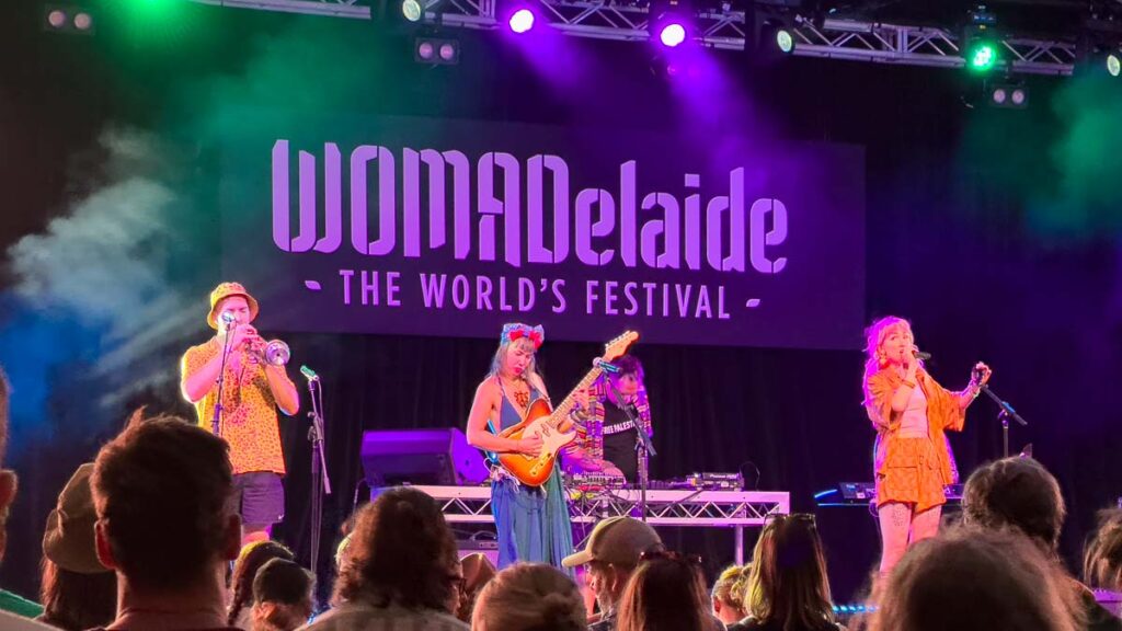 Band performing at WOMADelaide - adelaide attractions