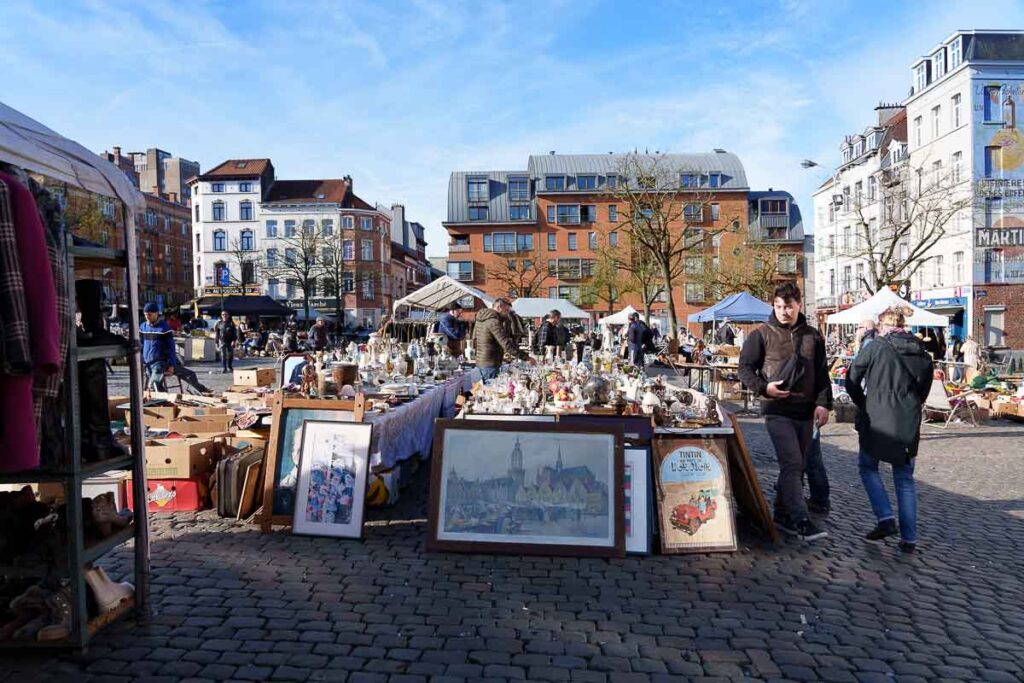 weekend market in Brussels