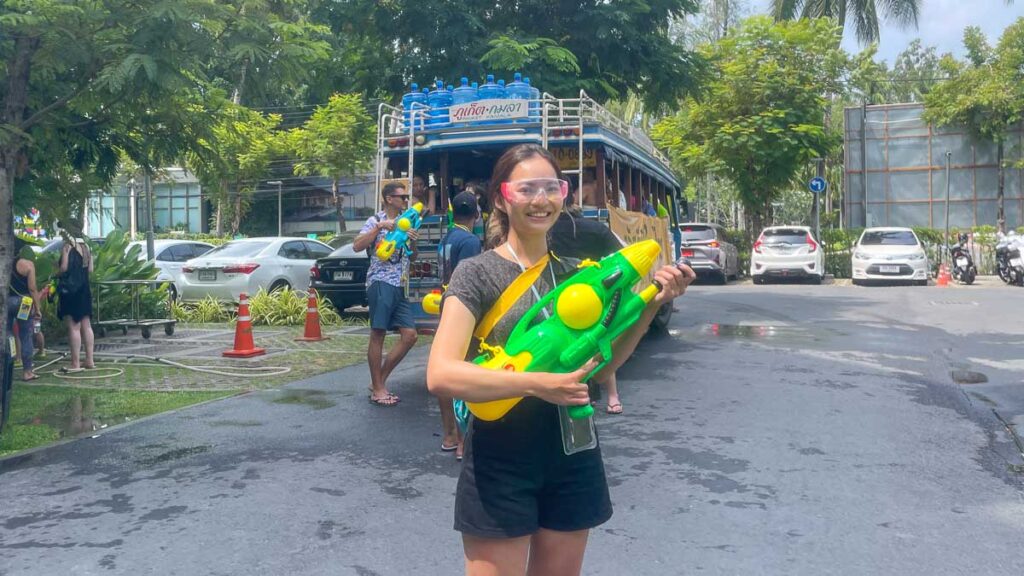 Girl on Songkran Tour - Festivals in Thailand