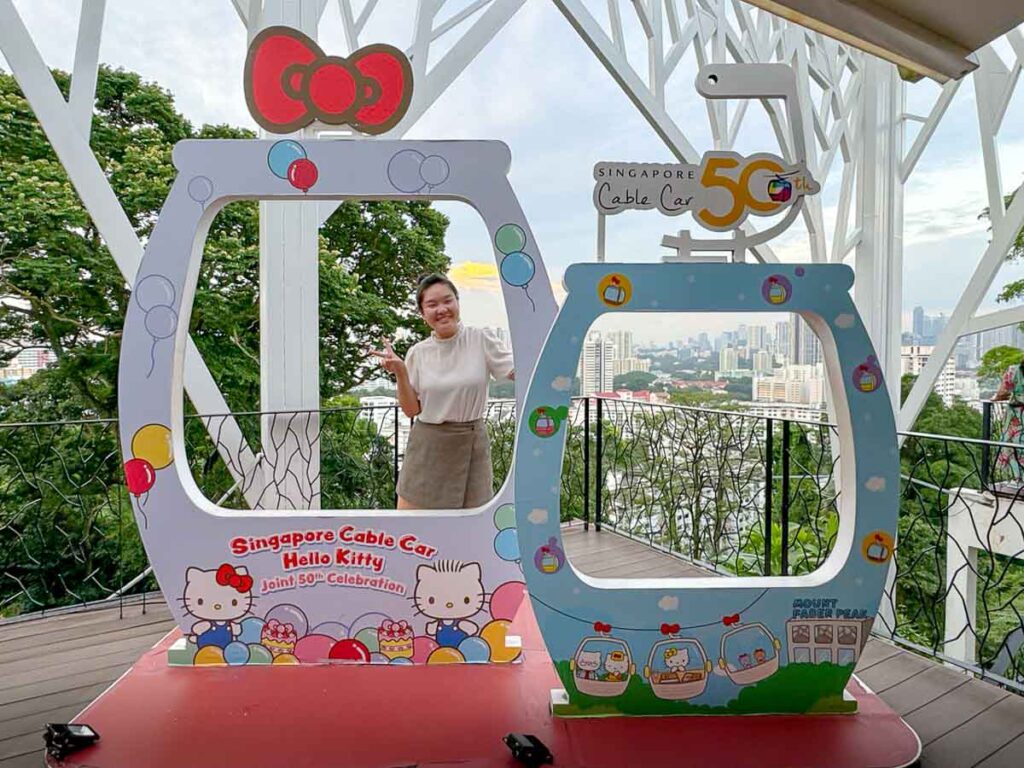 Mount Faber Cable Car Hello Kitty standee - New Things to Do in Singapore June 2024