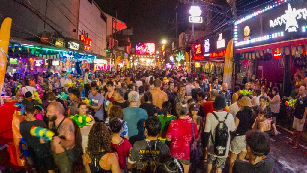 Crowds at Phuket Bangla Road - Festivals in Thailand