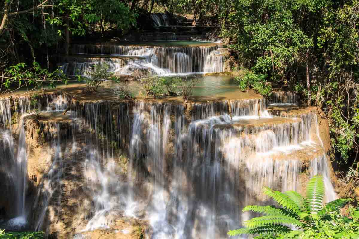 Huai Mae Kha Min Waterfall in Khuean Srinagarindra National Park - Central Thailand Guide