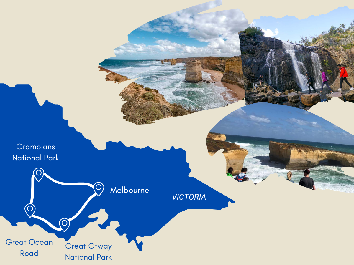 NSW to Victoria route map - Australia road trips