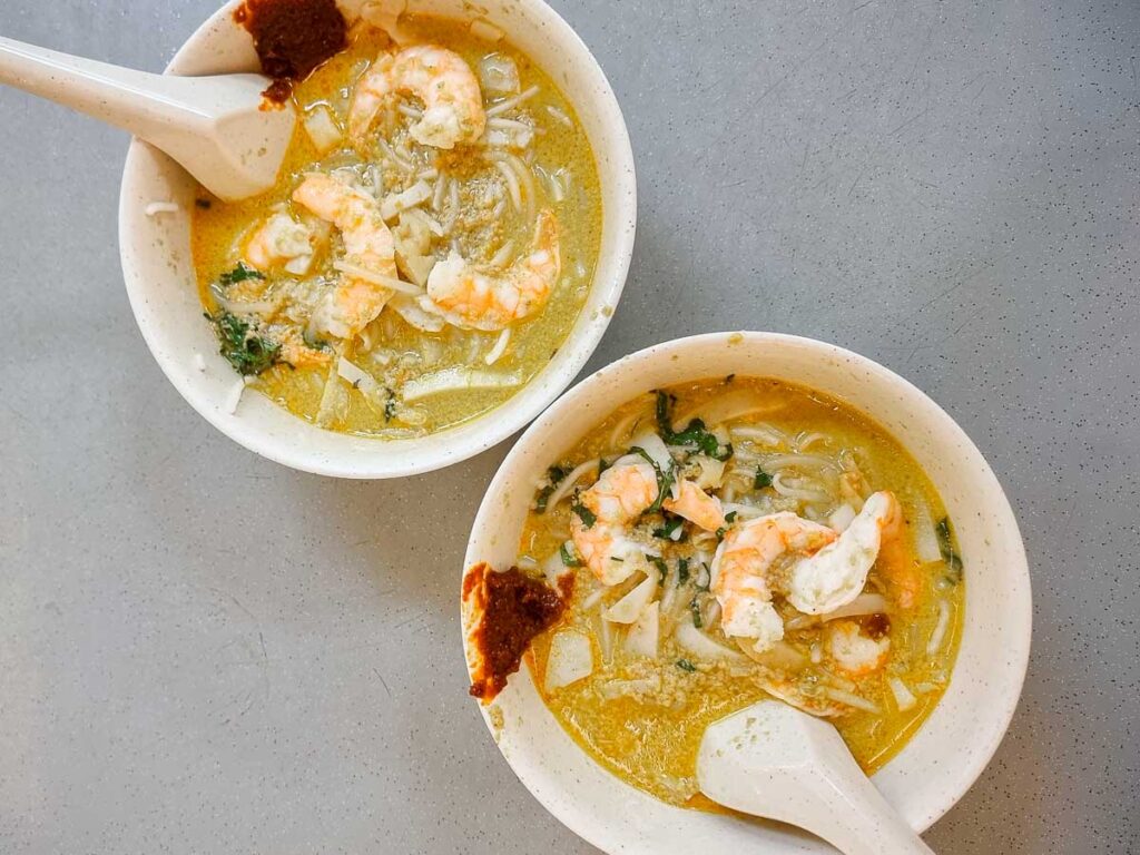 Two bowls of Janggut Laksa Roxy Square Singapore - TEL Stage 4 Things to Do