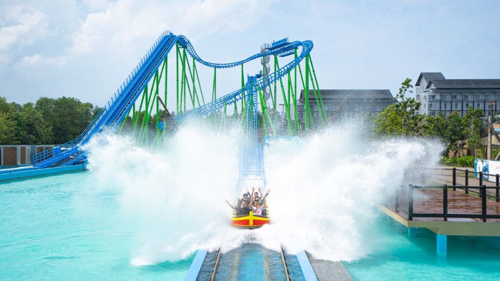 People on The Kraken Ride at Adventure Waterpark Desaru - Things to do in JB