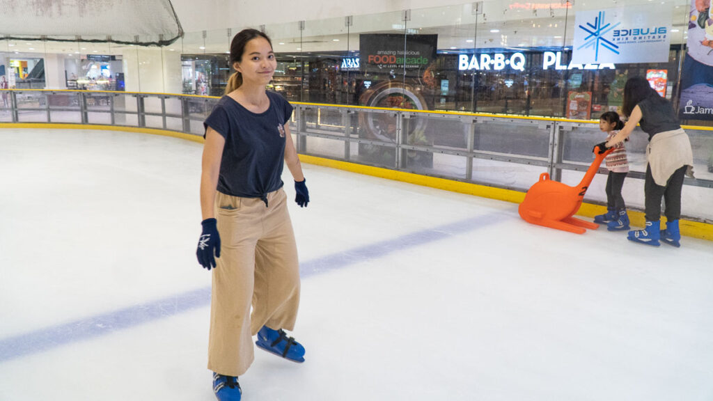 Girl Ice Skating at the Rink - Things to do in Skudai