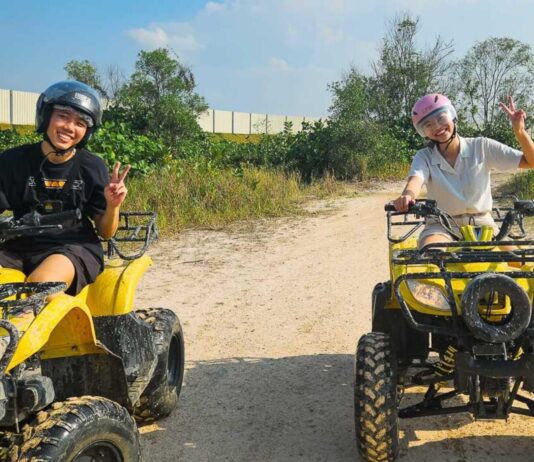 Two people riding the ATV - Things to do in Johor
