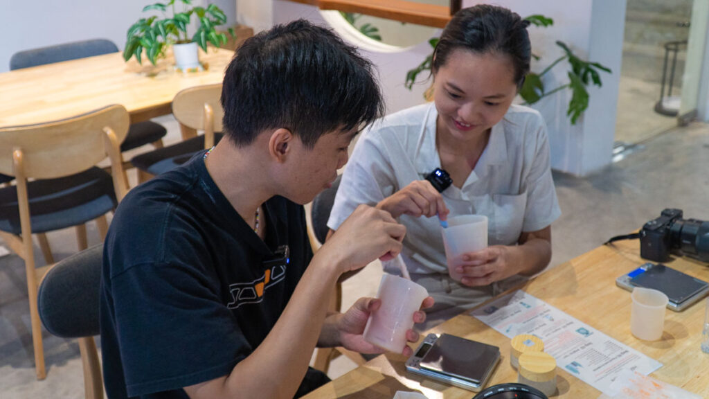 Boy and Girl Making Hand Lotion - Things to do in Iskandar Puteri