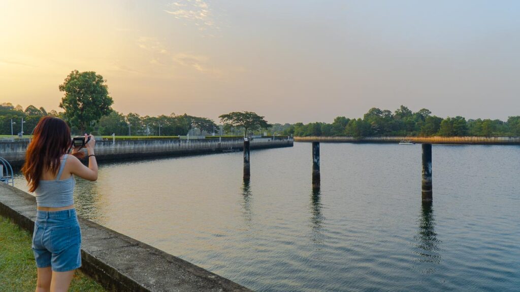 Girl Watching Sunset at Puteri Harbour Ferry Terminal - Things to do in JB