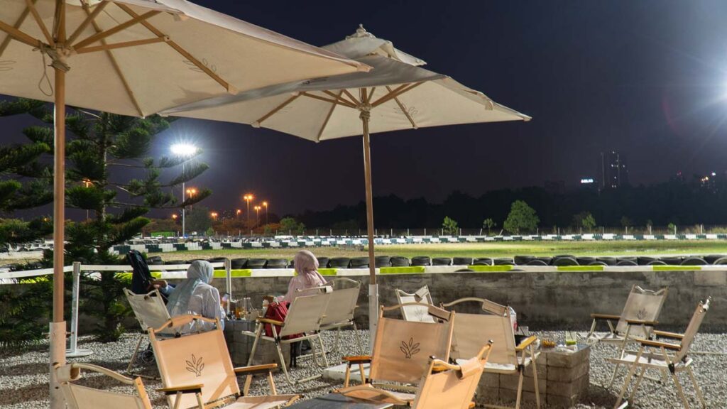 People at the RUD Cafe Viewing Area - Things to do in Iskandar Puteri