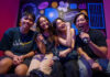 Friends Singing Karaoke at SingCube - Things to do near the JB Causeway